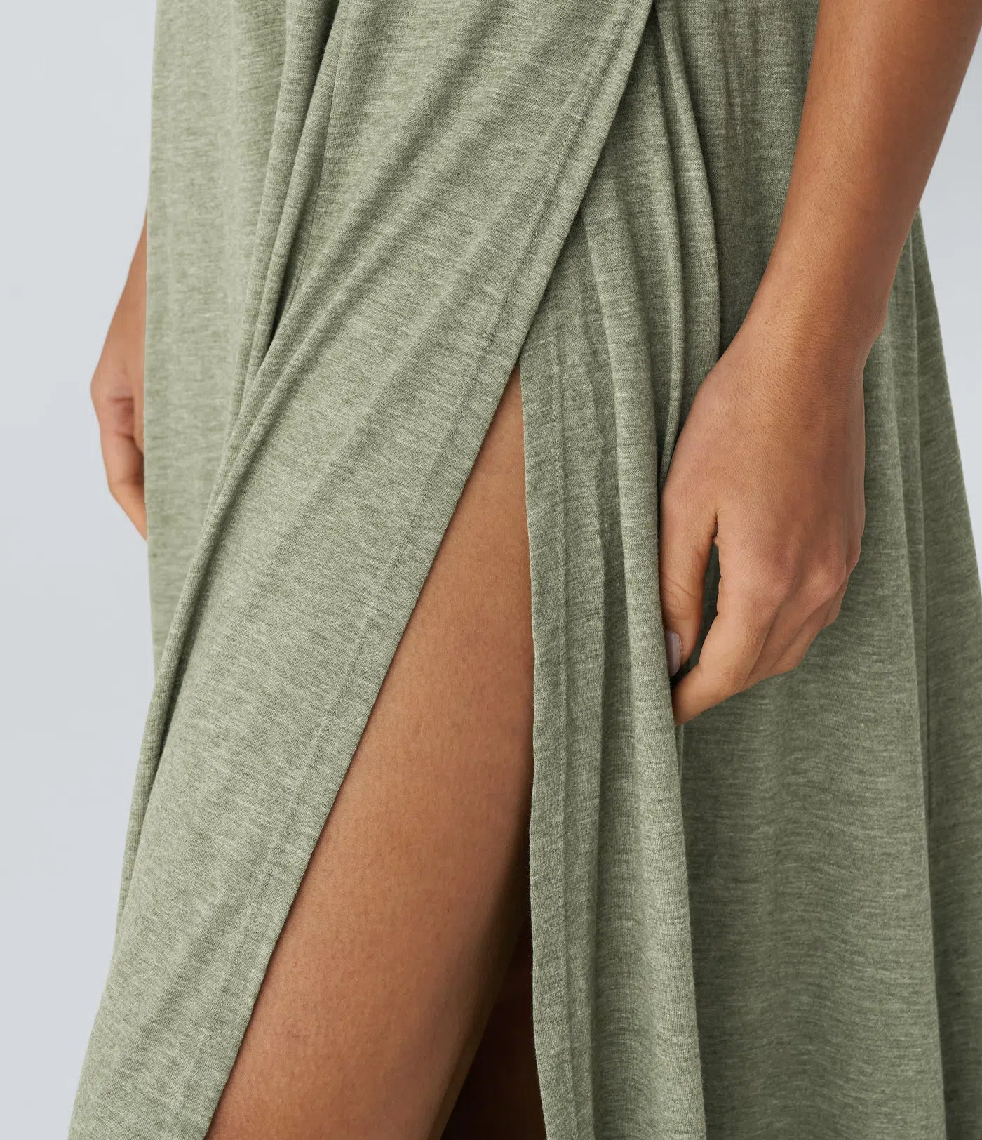 Halara | Maxi Dress con Spacco Laterale e Schiena Scoperta