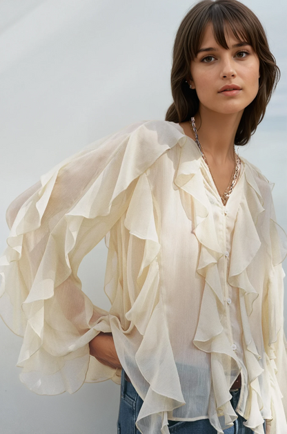 PURE DESIRE RUFFLE BLOUSE