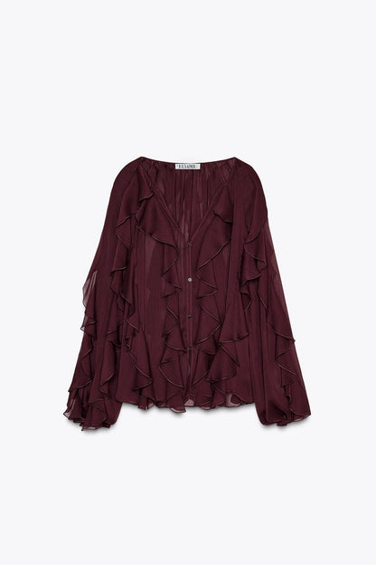 PURE DESIRE RUFFLE BLOUSE