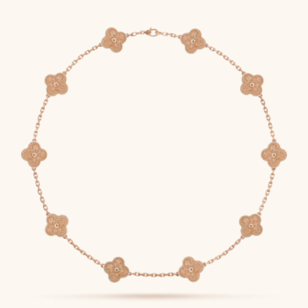 CLOVER LUKSUS HALSKÆDE 10 MOTIVER | PINK
