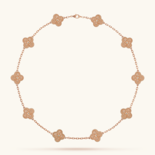 CLOVER LUKSUS HALSKÆDE 10 MOTIVER | PINK