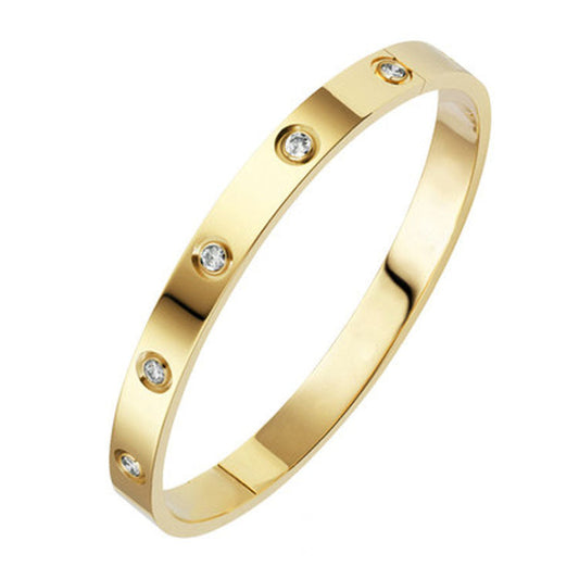ARMBÅND MED CUBIC ZIRKONIA | GULD