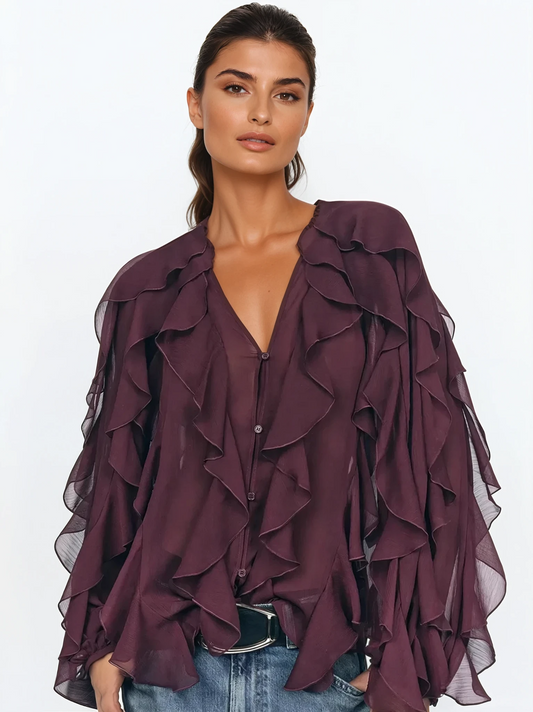 PURE DESIRE RUFFLE BLOUSE
