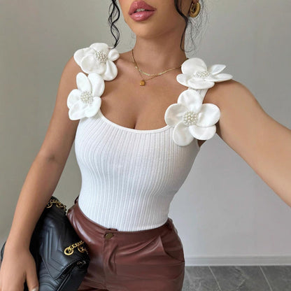 ELIANA BLOMSTER ÆRMEØS TOP