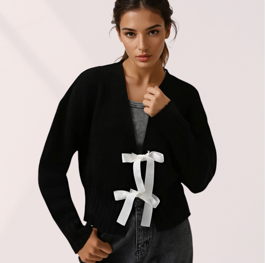 ELENA-MIA’S TIE TOP SWEATER