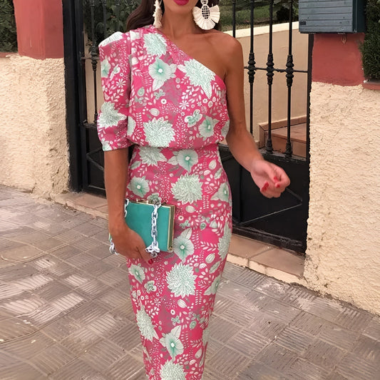 EMILIE | ELEGANT ONE-SHOULDER KJOL E