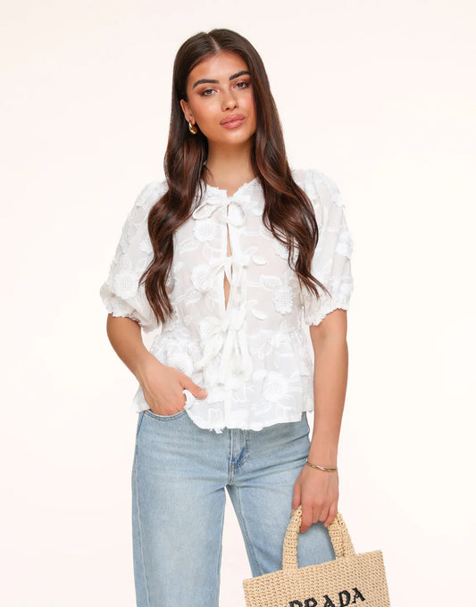 LUNA | HVID BLOMSTER TOP